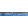 19mm Round Acrylic Pen Blank, Indigo Blue with Black Swirl