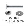 Wooden Bench Slat Fixing Kits - A2 Stainless Steel High Grade Bolts M6 x 40mm
