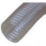 Transparent Flexible Dust Extraction Hose Polyester - Polyurethane Wire Helix 76mm / 3" 5m Length