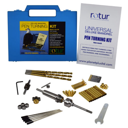 planet rotur deluxe colleted mandrel pen turning kit #penturning #planetrotur #colleted