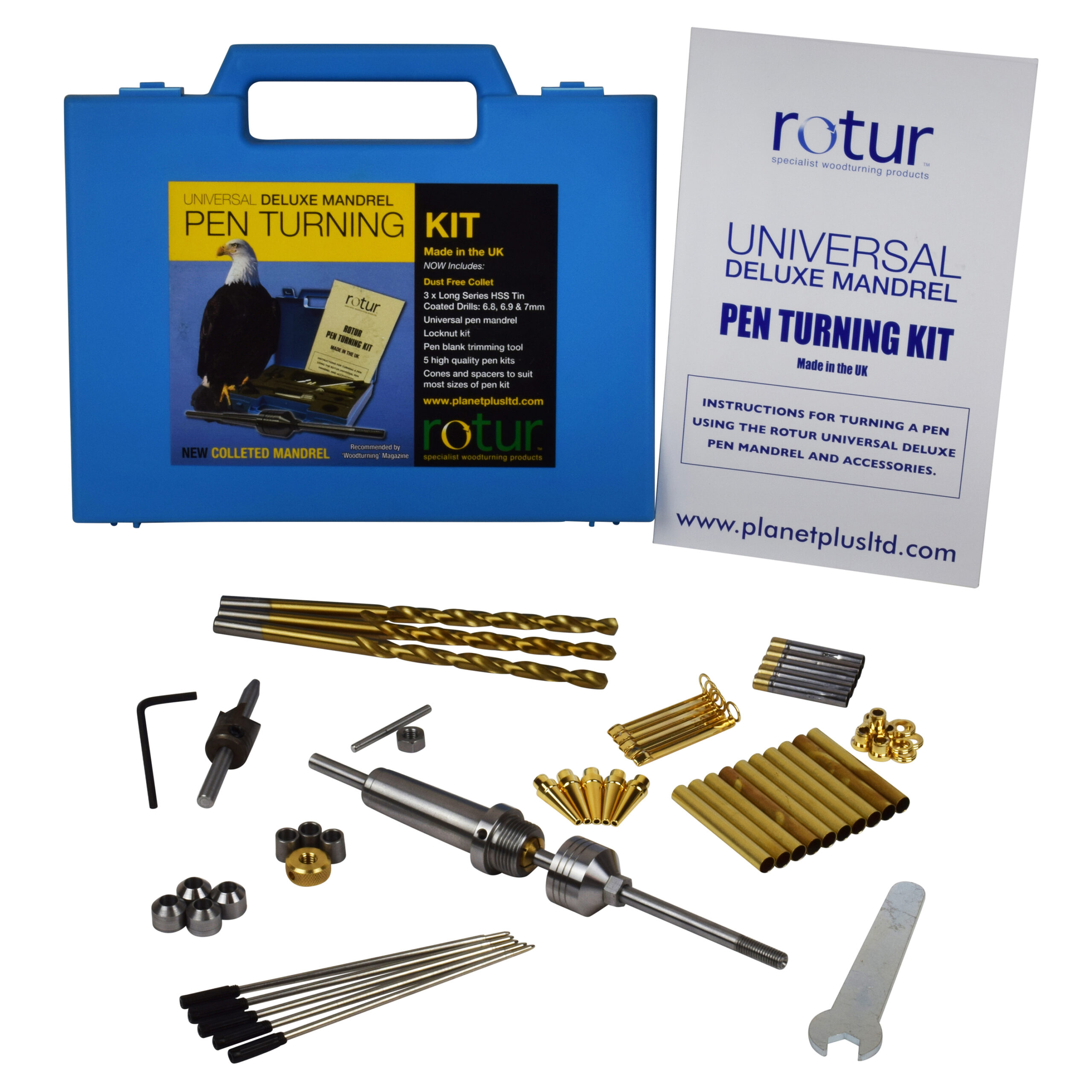 planet rotur deluxe colleted mandrel pen turning kit #penturning #planetrotur #colleted