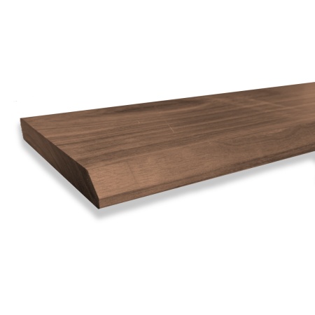 Solid black walnut shelf with chamfer product image