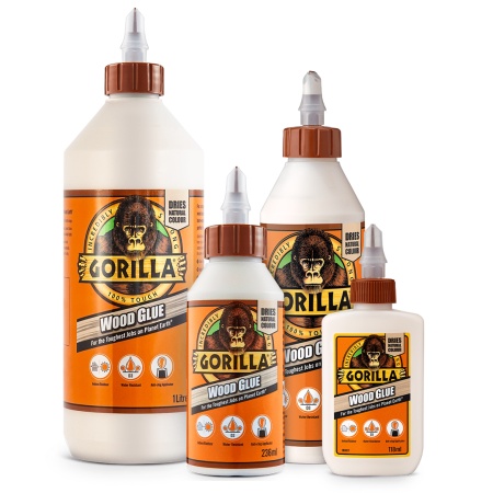 Gorilla Wood Glue Water Resistant PVA Formula - Indoor & Outdoor Use