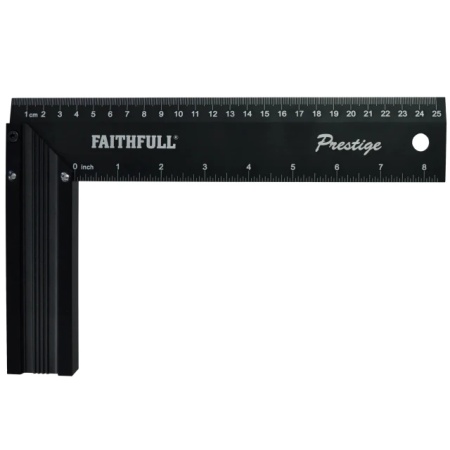 Faithfull Prestige Try Square Black Aluminium 250mm