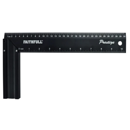 Faithfull Prestige Try Square Black Aluminium 300mm