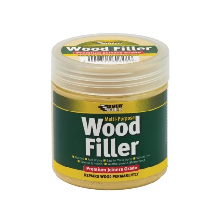 Everbuild Multipurpose Wood Filler Suitable for Indoor & Outdoor Use – Sandable 250ml Premium Joiners Grade Ready To Use