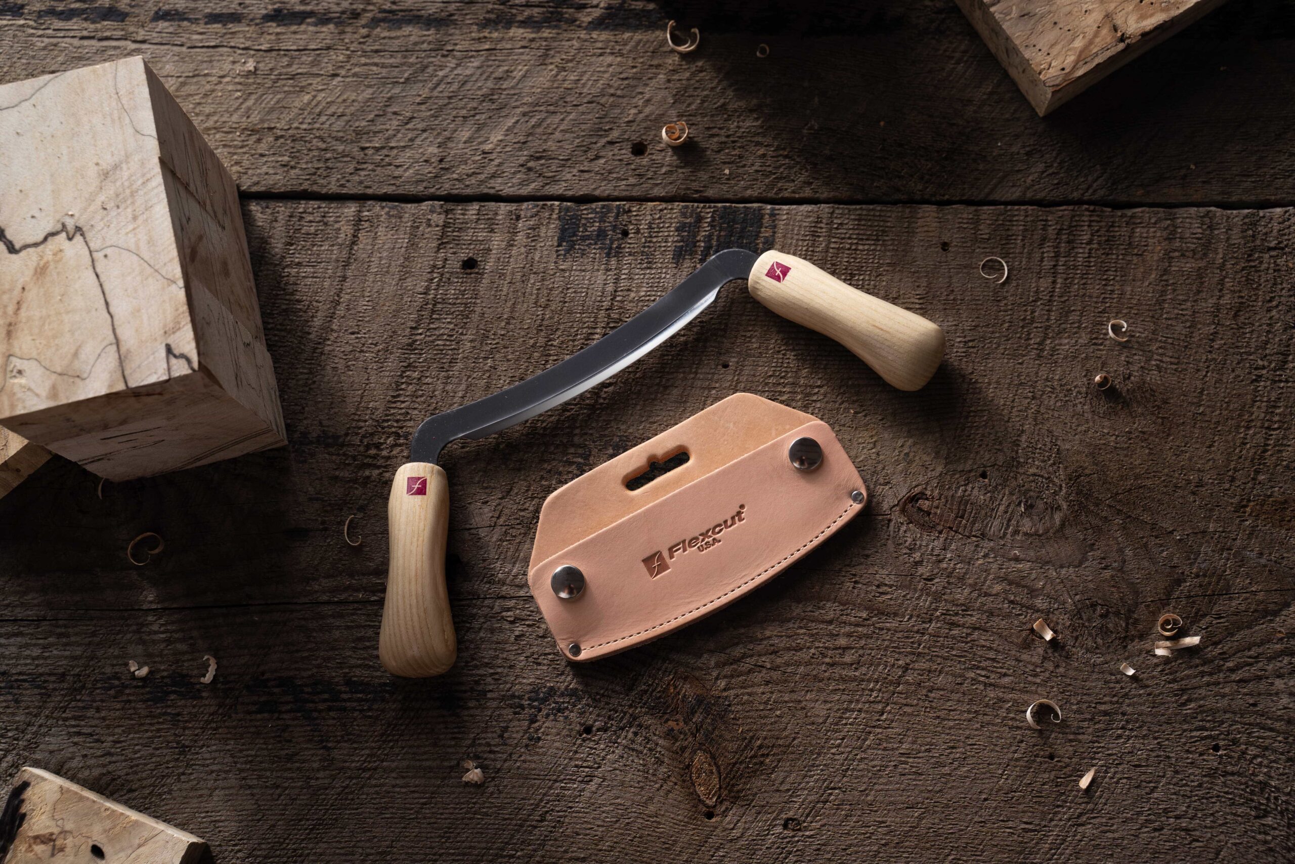 Flexcut KN16 Draw Knife with Sheath