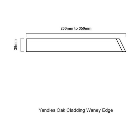 Green Oak Waney Edge Cladding - Random Widths