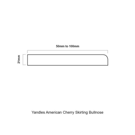 Yandles American Cherry Skirting Bullnose Measurements