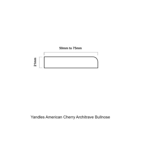 American Cherry Architrave Bullnose Kit Measurements