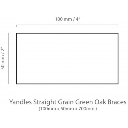 Straight Grain Green Oak Brace 50mm x 100mm x 700mm