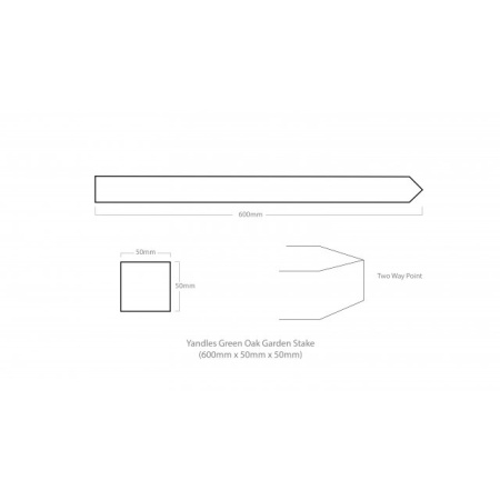 Garden Stake - 600mm x 50mm x 50mm