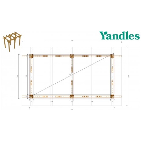 150mm Oak Pergola