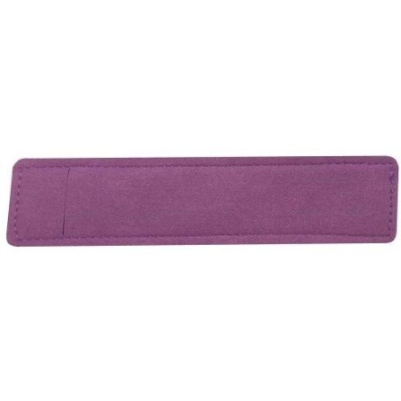 Suede Effect Pen Sleeve - Purple - Pack of 2