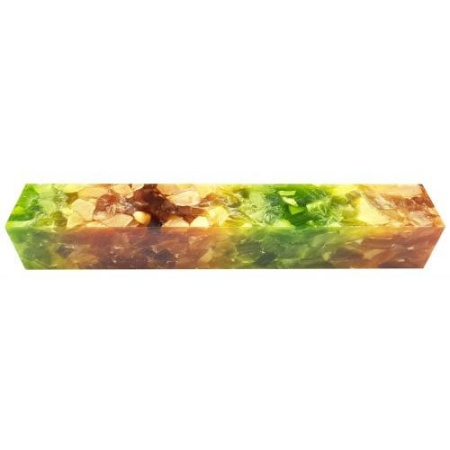 Crush Acrylic Pen Blank - Green and Orange