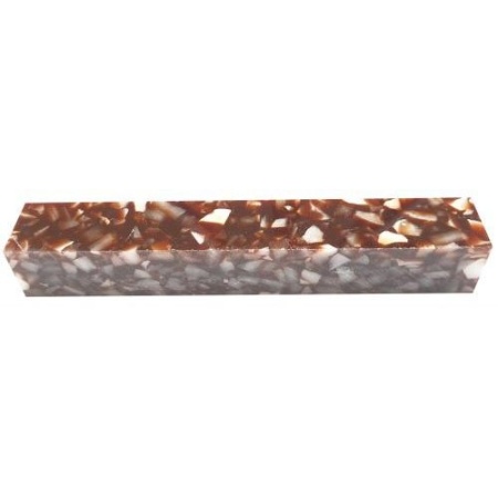 Crush Acrylic Pen Blank - Coffee and white