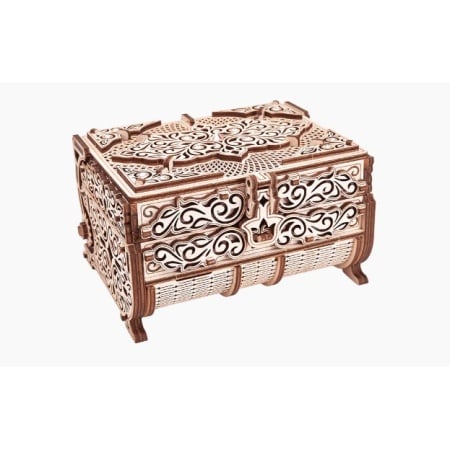 WoodTrick Treasure Box with Swarovski Crystals - Make your own Puzzle