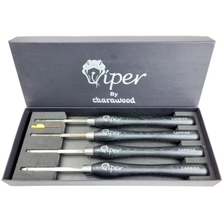 charnwood viper carbide woodturning tools4 piece set product image with box