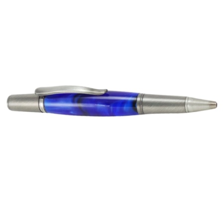 Beaufort Ink Sirocco ballpoint pen kit with brushed pewter fittings