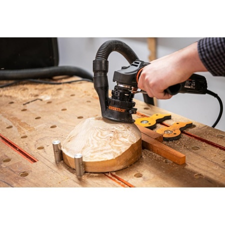 Arbortech Spheroplane Bowl & Ball Forming Attachment in use.