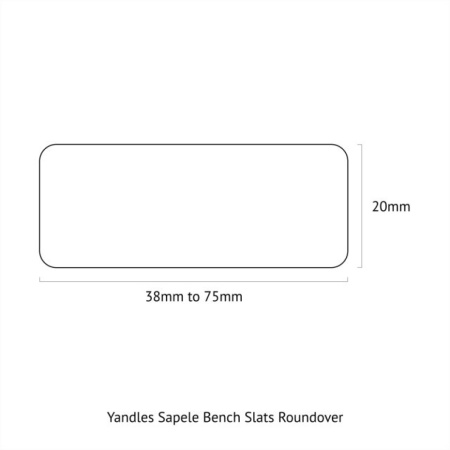Sapele Bench Slat Sets with a Roundover Profile 9 at 1.22mX50mmX20mm and 3 at 1.22mX38mmX20mm Profile image