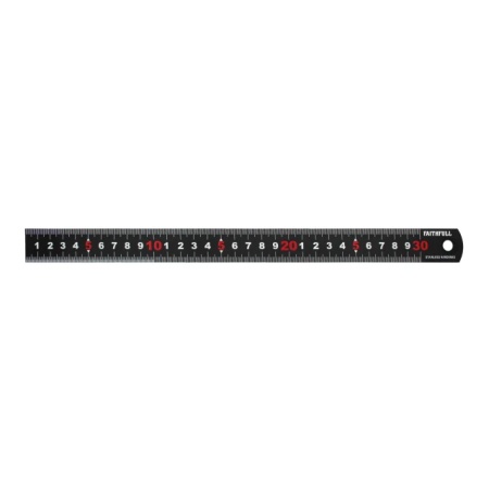 Matt Black Stainless Steel Measuring Rule 300mm