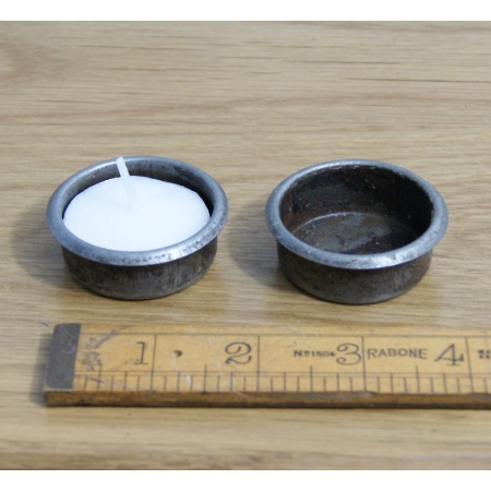 Candle Tea Light Insert PRESSED 16mm x 40mm Diameter Rim 46mm