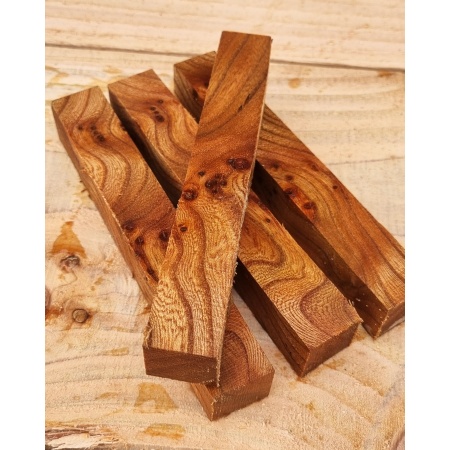 Figured Pippy Elm Rare Pen Blanks Pk 4