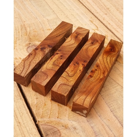Figured Pippy Elm Rare Pen Blanks Pk 4
