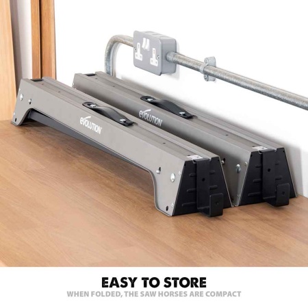 Evolution Metal Folding Sawhorse Stand Twin Pack