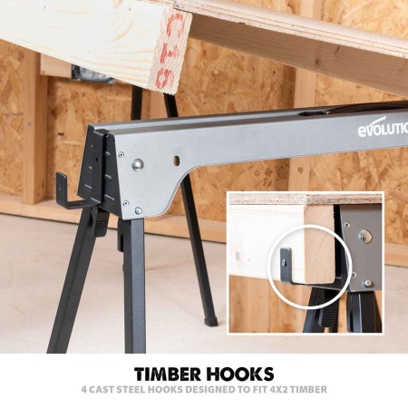 Evolution Metal Folding Sawhorse Stand Twin Pack