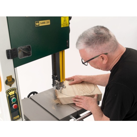 Sabre 350 Bandsaw Action Shot in use