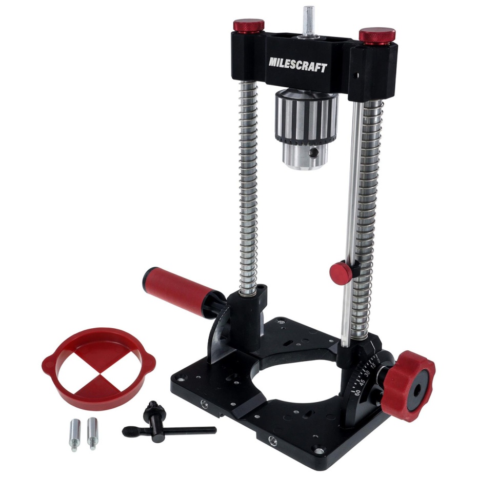 NEW Milescraft DrillMatePRO Portable Drill Press Guide - HD Metal Construction with 1/2" Drill Chuck