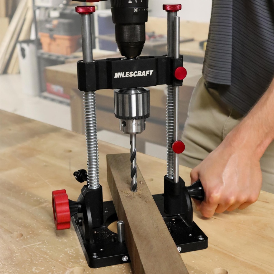 NEW Milescraft DrillMatePRO Portable Drill Press Guide - HD Metal Construction with 1/2" Drill Chuck - Image 5
