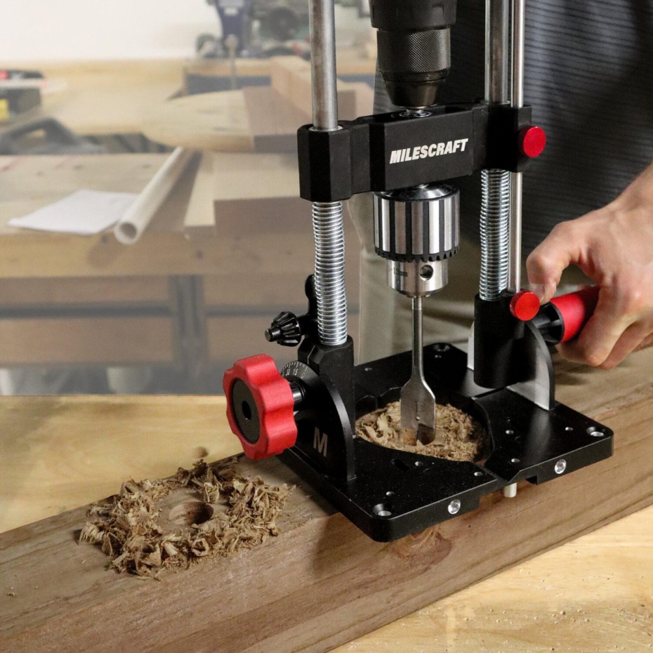 NEW Milescraft DrillMatePRO Portable Drill Press Guide - HD Metal Construction with 1/2" Drill Chuck - Image 6