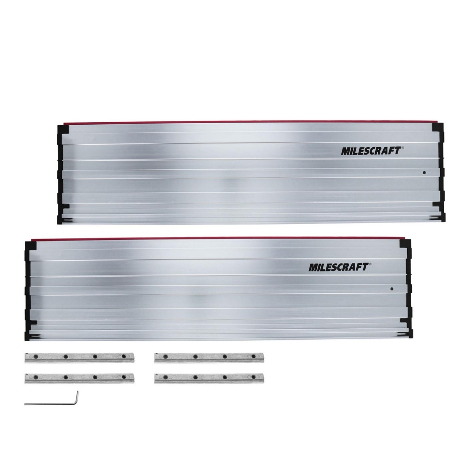 Milescraft GuideRails - Expand TrackSawGuide System Includes 2 x 27.1/2” / 700mm Guide Rails + Connectors