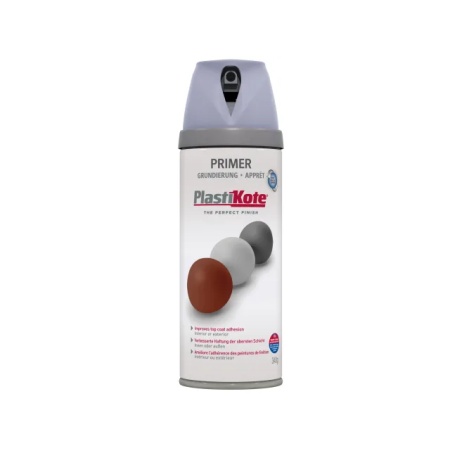 PlastiKote Aerosol Spray Paint Tin TWIST &Spray PRIMER 400ML GREY