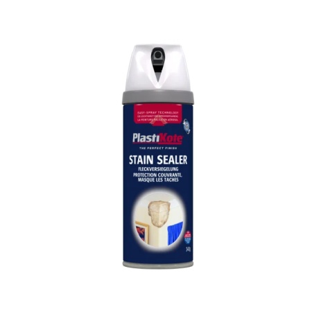 PlastiKote Aerosol Spray Paint Tin TWIST &Spray STAIN SEALER WHITE 400ML
