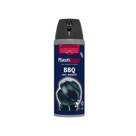 PlastiKote Aerosol Spray Paint Tin TWIST &Spray BAR-B-QUE 400ML BLACK