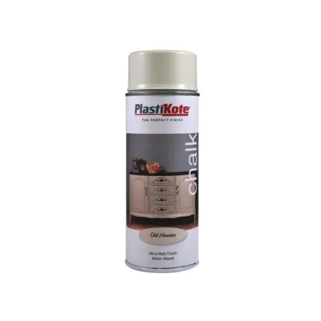 PlastiKote Aerosol Spray Paint Tin CHALK FINISHSpray OLD HESSIAN 400ML