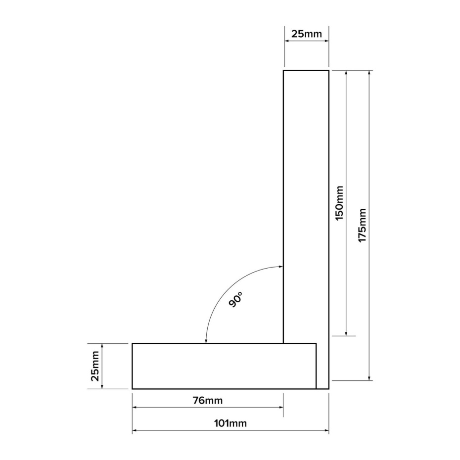 Verum Precision Engineer's Square - 150mm (6") - Image 3