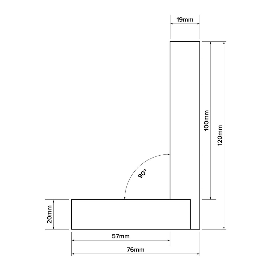 Verum Precision Engineer's Square - 100mm (4") - Image 3