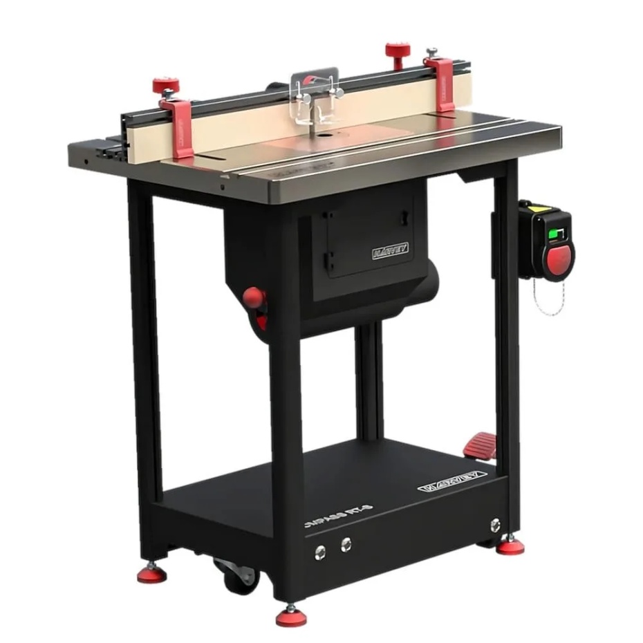 Harvey Floorstanding Router Table Package Deal Inc Fence, Dust Hood, Switch, Jessem Lift + AUK 2.4kw Router!