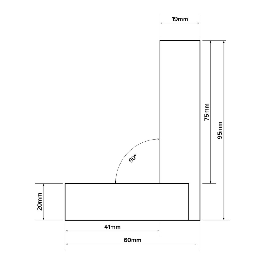 Verum Precision Engineer's Square - 75mm (3") - Image 3