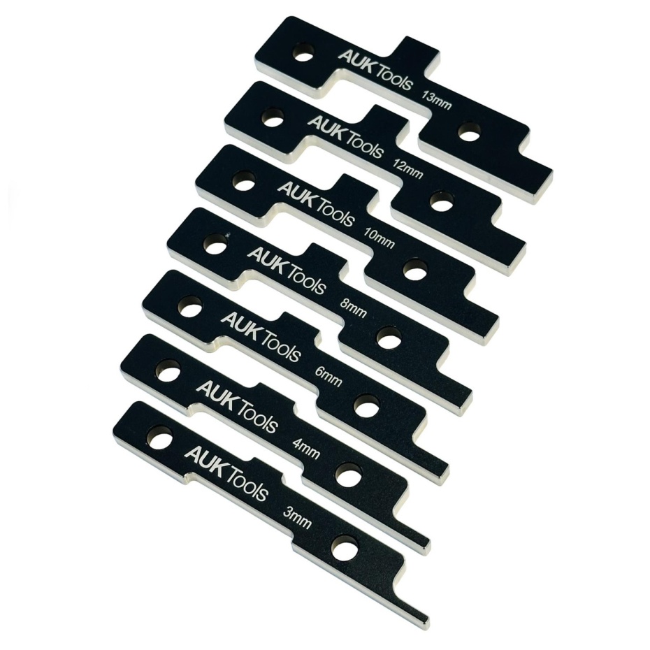 AUK 7 Piece Router Table Setup Bars (Metric)