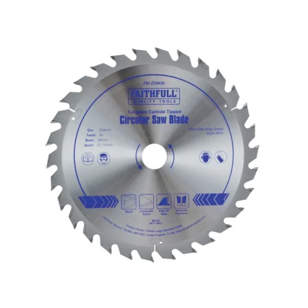 Faithfull TCT Circular Saw Blade 254 X 30mm X 30T POS