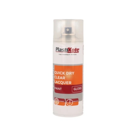 Plastikote Trade Quick Dry Clear Lacquer Spray Gloss 400ml