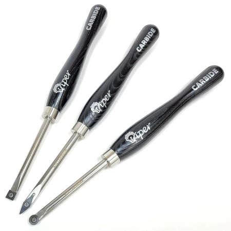 Charnwood TCSET3S Carbide Tipped Wood Turning Tools – 3 Piece Compact Set