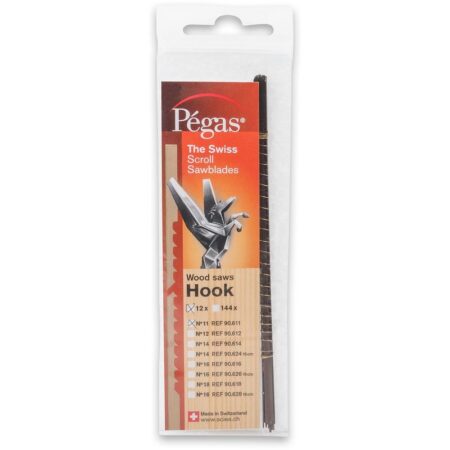 Pegas Super Hook Tooth Scroll Saw Blades - 12pk