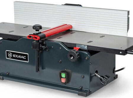 Exmac 8" Surface Planer With Carbide Block, Cast Iron Extending Tables & 1.6HP Motor - A200